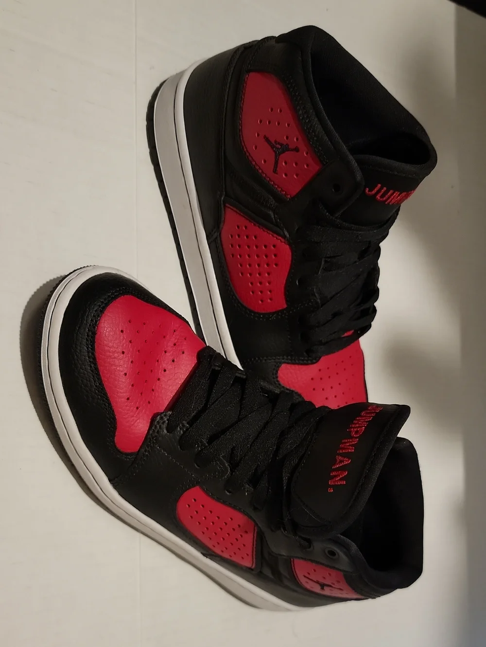 Nike Air Jordan Men’s High-Top Sneakers - Black and Red